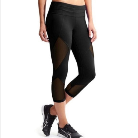 Athleta Laser Mesh Cropped Leggings - Picture 1 of 14